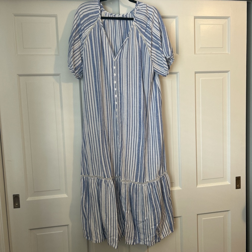 Old Navy Blue and White Striped Top